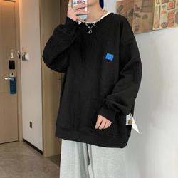 Áo Sweater Cổ Polo Dáng Rộng Phong Cách Thời Trang Hàn Quốc Cho Nam Giới bigsize simple unisex áo dài tay top