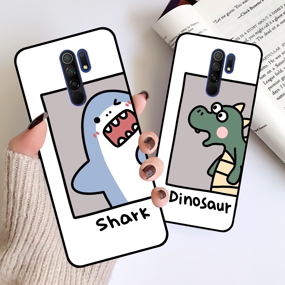 Ốp Xiaomi Redmi 9 in hình cá mập, khủng long dễ thương, cute (T01 - T06)
