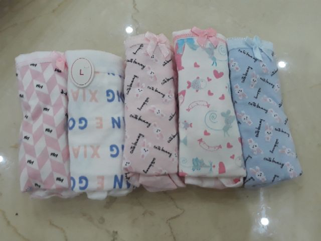 Sét 5 quần lót cotton hoa nhí đẹp