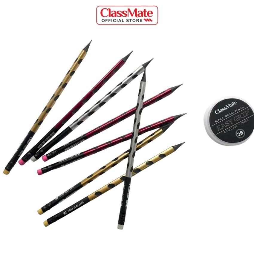 Hộp 30 Bút Chì Gỗ Easy Grip Plus CLASSMATE Nét Bút Mịn, Dùng Cho Bé Vẽ Tranh, Luyện Chữ CL-PC642