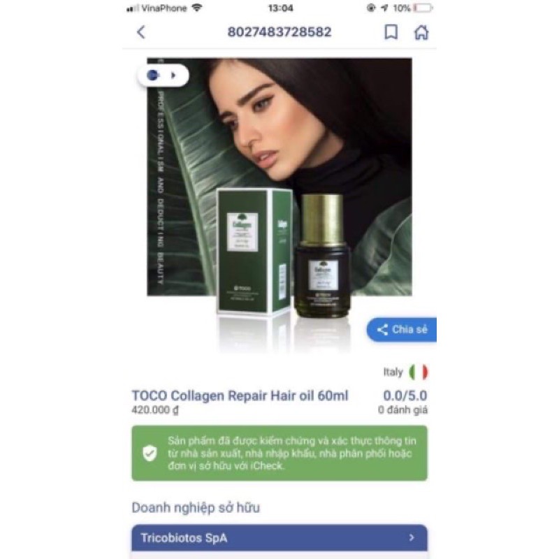 ✅TINH DẦU TOCO COLLAGEN GIÚP TÓC SUÔN MƯỢT NGĂN RỤNG TÓC | BigBuy360 - bigbuy360.vn