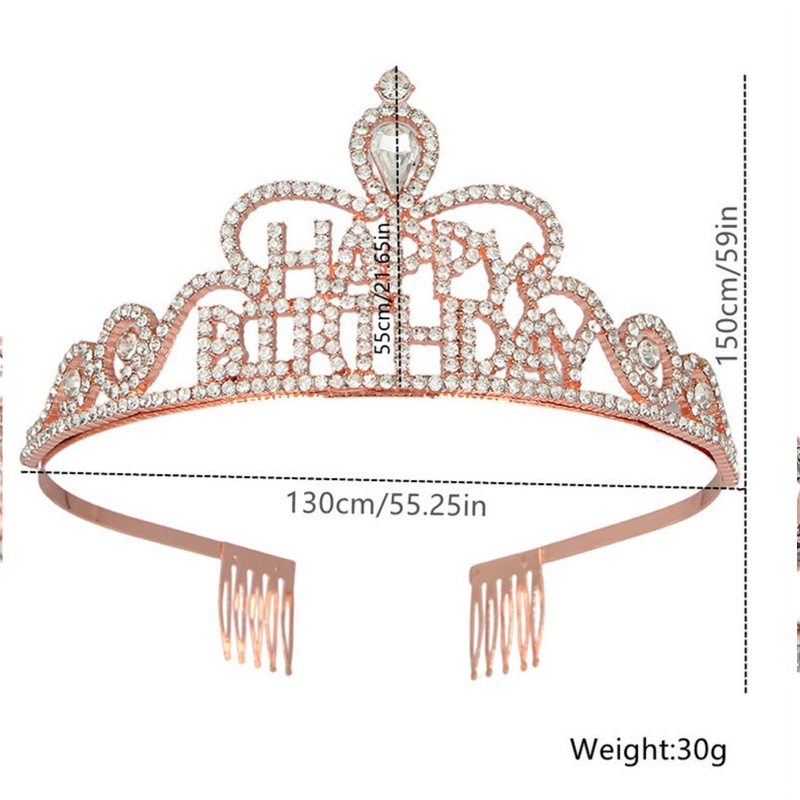 Flgo Băng Đô Cài Tóc Hình Vương Miện Sinh Nhật Dễ Thương Cho Nữ