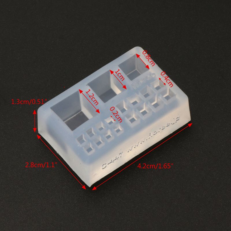 ✿ Khuôn Silicone Làm Mặt Vòng cổ / Móc Khóa Hình Khối Pha Lê Mini DIY