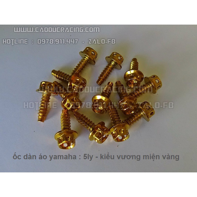 ốc dàn áo ren cưa kiểu vương miện - xanh vàng