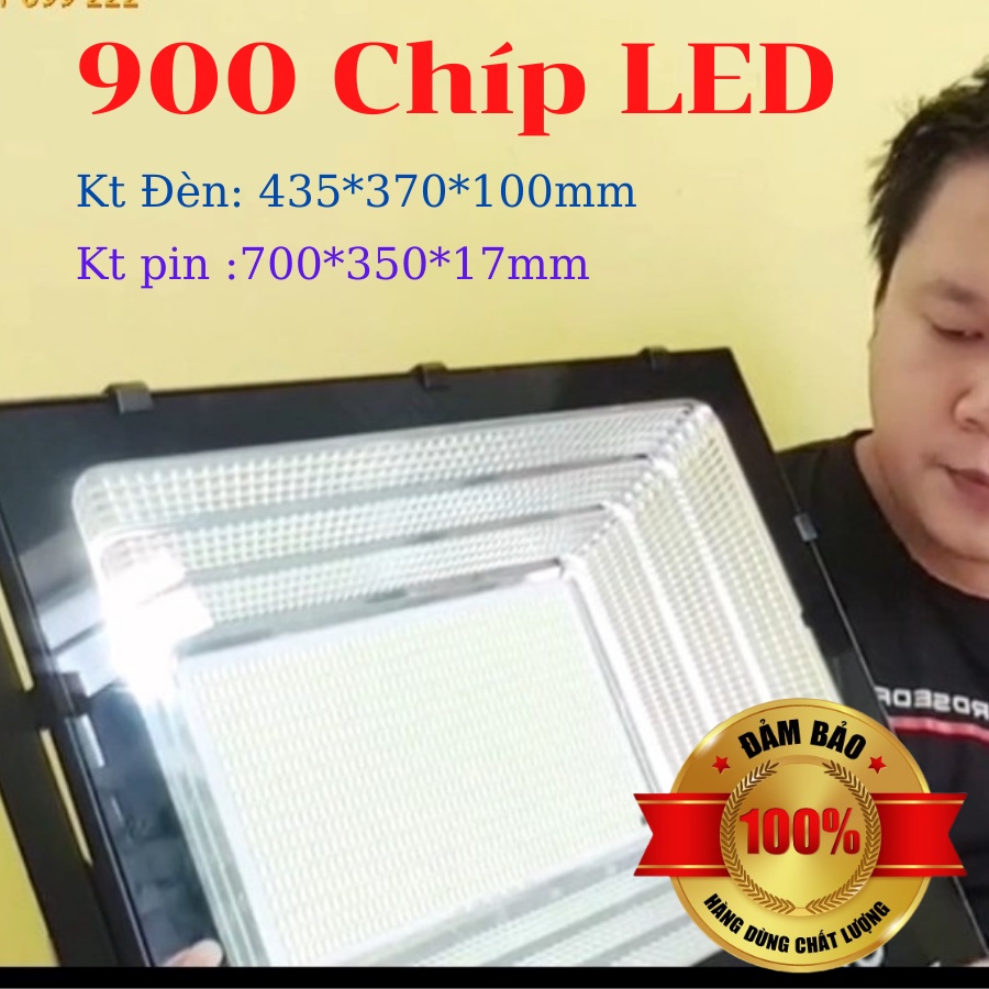 Đèn năng lượng mặt trời, đèn pha led, vỏ nhôm chống nước, thời gian sáng kéo dài bh 3 năm, 1 đổi 1 trong tháng đầu