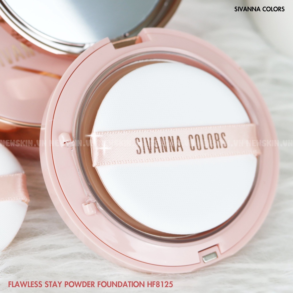 Phấn phủ siêu mịn kết hợp với kem nền Sivanna Flawless Stay Powder Foundation HF8125