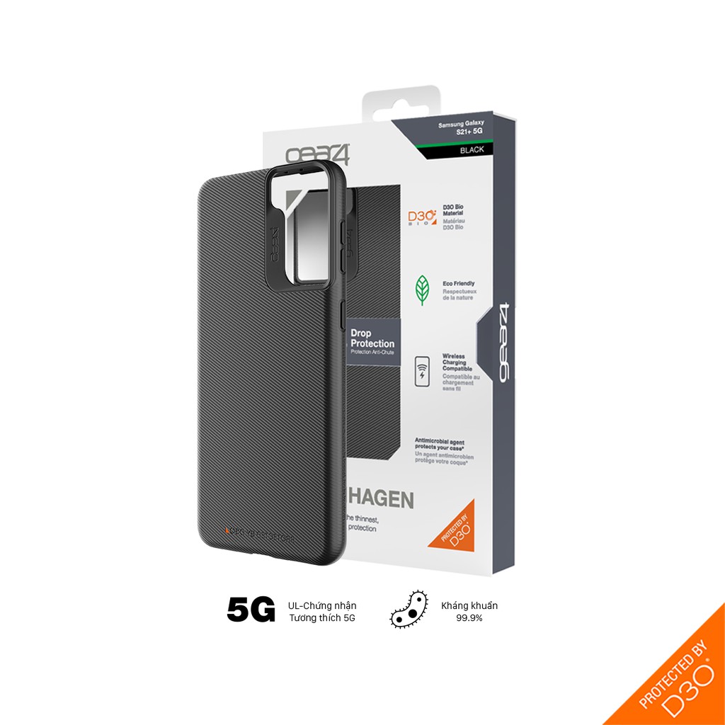 Ốp lưng chống sốc Gear4 D3O Copenhagen 4m cho Samsung Galaxy S21 series