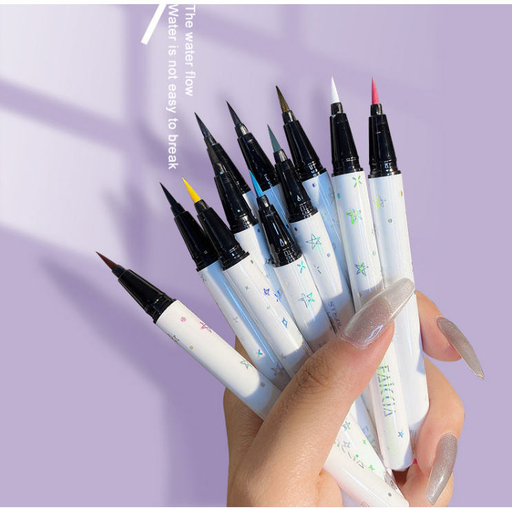 Bút Kẻ Mắt Nước Nhiều Màu Faiccia Đầu Mảnh Lâu Trôi Steal Star Cat nội địa trung