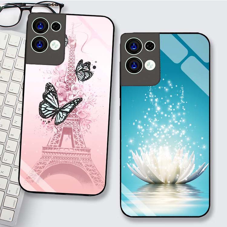 Ốp Lưng OPPO RENO 8 4G, RENO 8 5G, RENO 8Z 5G Lưng Kính Cường Lực Cao Cấp