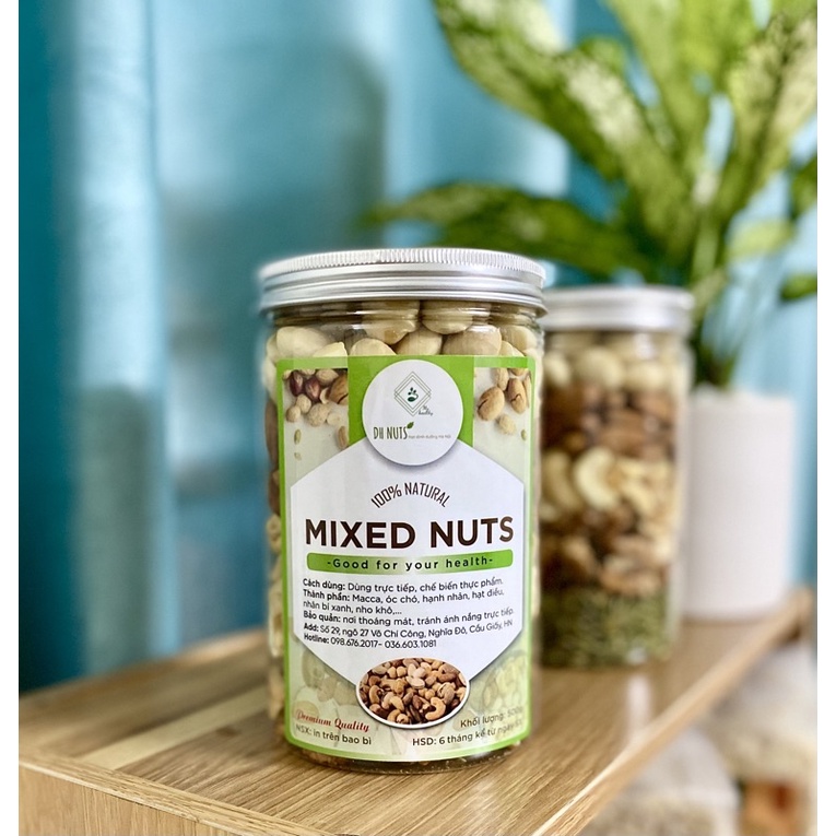 [ 500g ] - MIXED NUTS 5 HẠT [ macca, hạnh nhân, óc chó, điều, bí xanh]