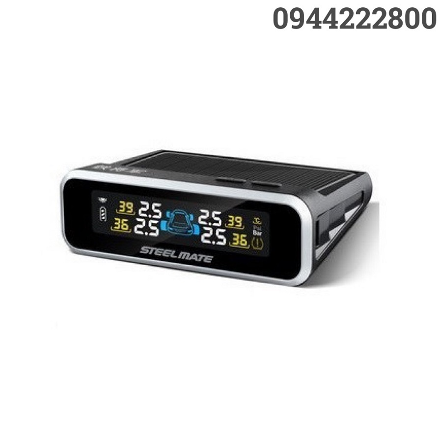 Cảm Biến Áp Suất Van Lốp Ngoài Ô Tô – Pin Sạc Năng Lượng Mặt Trời – Màn Hình LCD