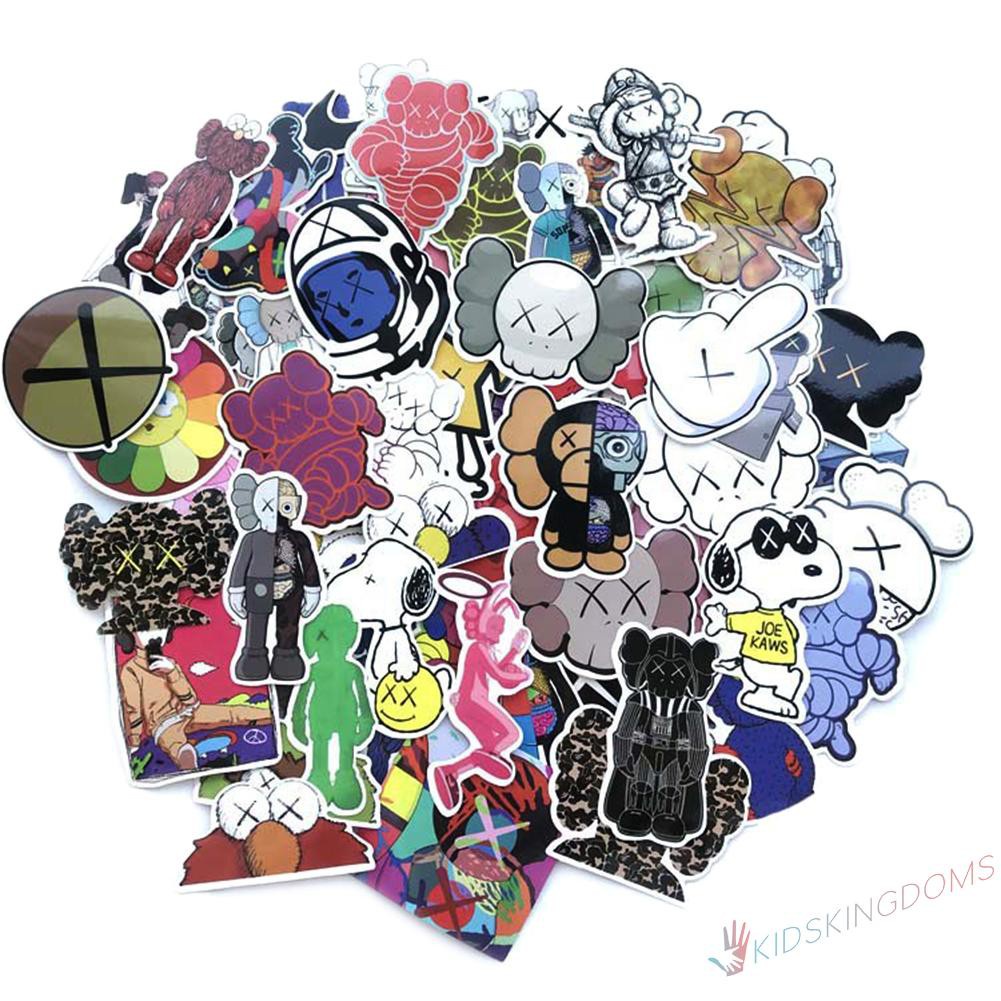 【Big Sale】64pcs Cartoon Car Trolley Case Sticker Waterproof Luggage Notebook Decals