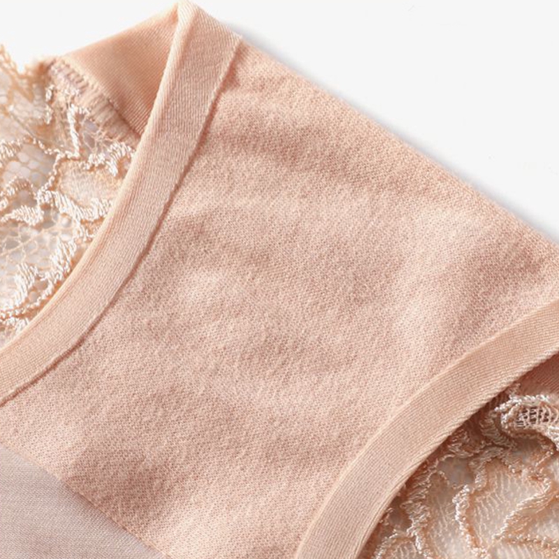Quần lót nữ vải lụa phối ren thoáng khí size M-2XL