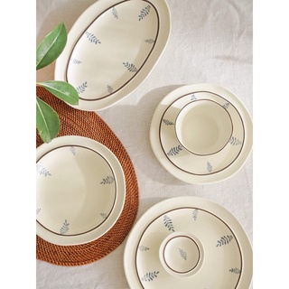 Set bát đĩa gốm ceramic phong cách nhẹ nhàng, cổ điển