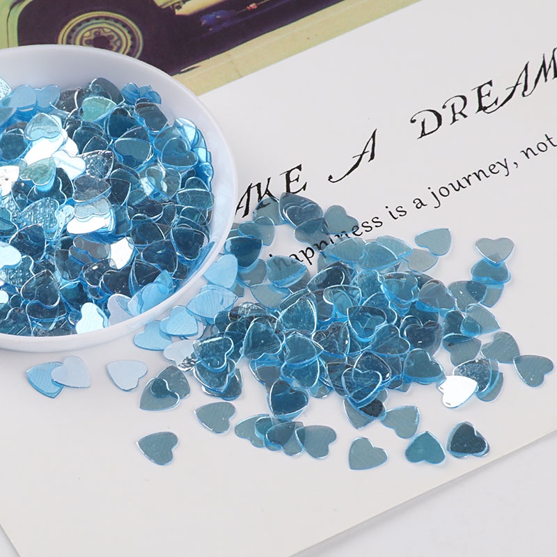 [Hàng mới về] Hộp kim sa 10g 6mm hình trái tim làm đẹp cho móng tay