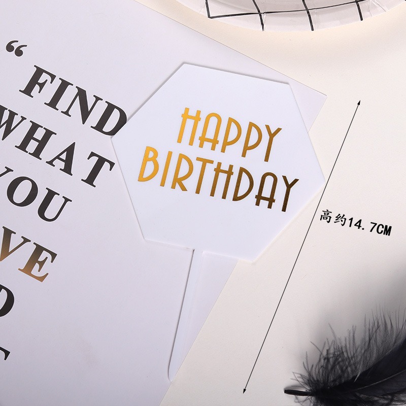 Que Cắm Trang Trí Bánh Kem Hình Chữ Happy BIRTHDAY