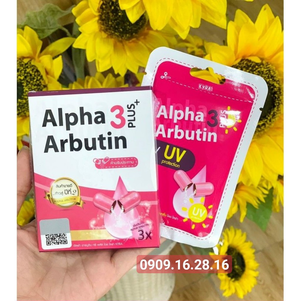 [chuẩn chính hãng] Viên Kích Trắng Alpha Arbutin 3 Plus - Vĩ 10 Viên