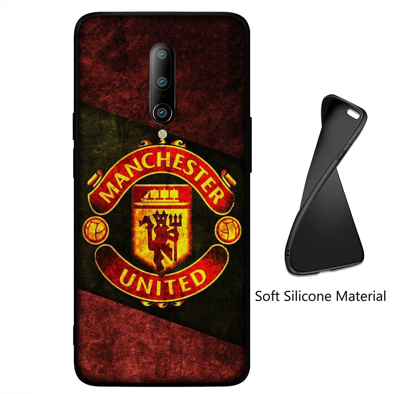 Ốp điện thoại silicon mềm in hình logo Manchester United cho iPhone XR X XS Max 7 8 6 6s Plus