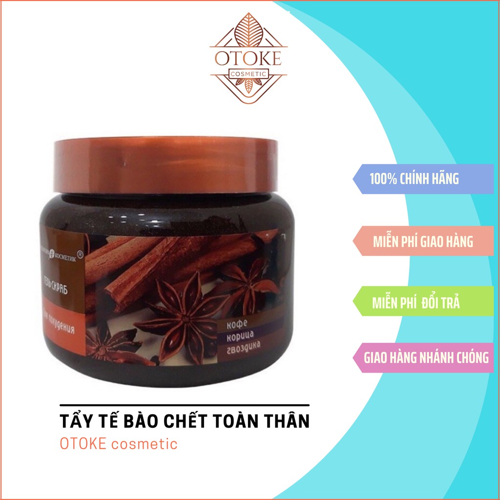 Tẩy Tế Bào Chết Toàn Thân Exclusive Belarus Chiết Xuất Quế Hồi &amp; Cafe (380ml)