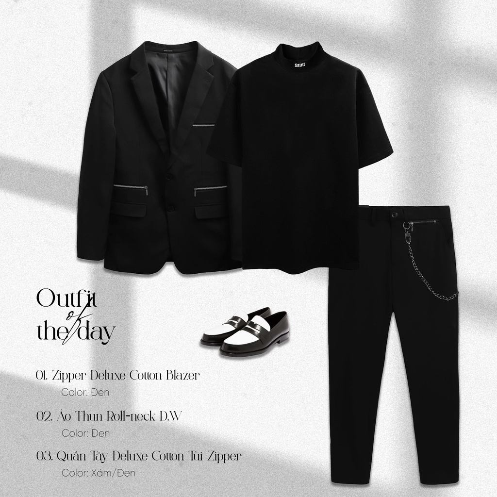 Áo Thun Roll-neck Saint Deluxe Dustin - BIGG thời trang nam có Bigsize đến 145kg