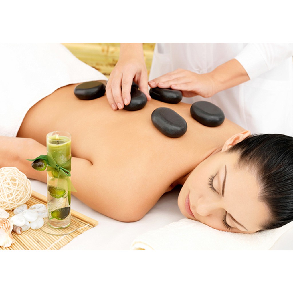 Đá nóng massage ovan lớn, đá tự nhiên được kiểm định. Bảo hành 01 năm nứt vỡ