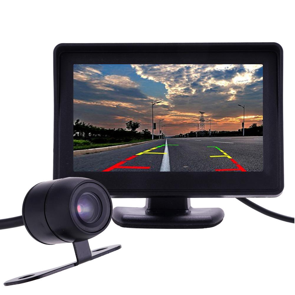 🚗4.3 "Bộ phụ kiện camera lùi nhìn đêm phía sau xe ô tô + Màn hình LCD LCD