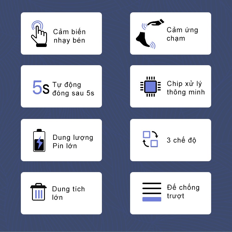 Thùng rác thông minh cảm biến tự đóng mở, thân thiện với môi trường - K1362