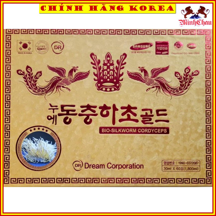 Đông Trùng Hạ Thảo Gỗ Vàng 60 Gói Hàn Quốc
