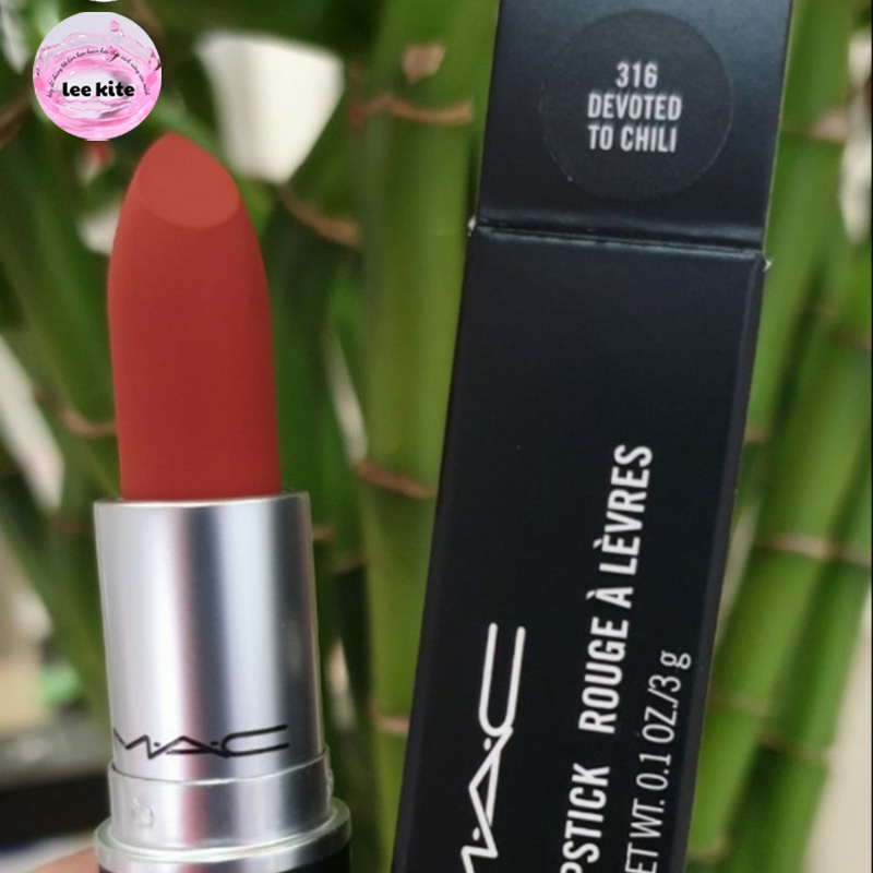 Son Mac Powder Kiss Màu Devoted to Chili 316 - Đỏ Đất
