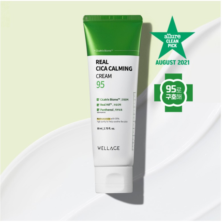 Kem dưỡng da WELLAGE Real Cica Calming 95 Cream 80ml