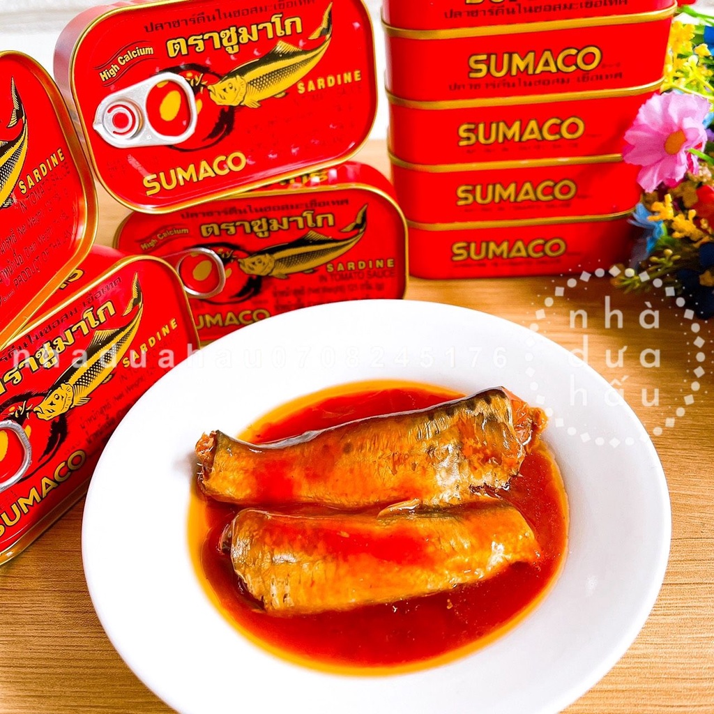 Một hộp cá mòi/ cá sốt cà SUMACO Thái Lan chuẩn xịn hộp 125g