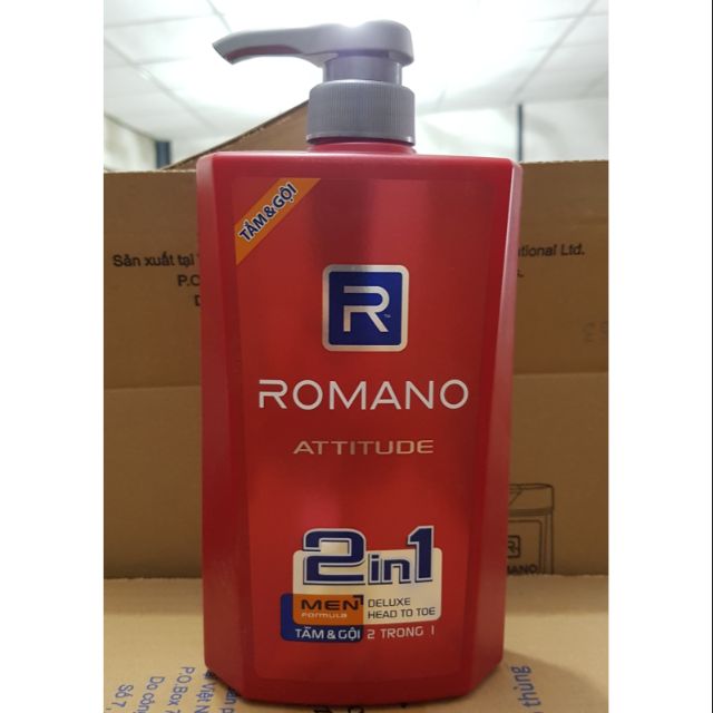 Tắm gội romano 2in1 Attitude đỏ 650g