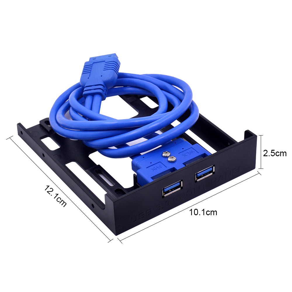 2 Ports USB 3.0 Front Panel Adapter Plastic Bracket for PC Desktop N7VN