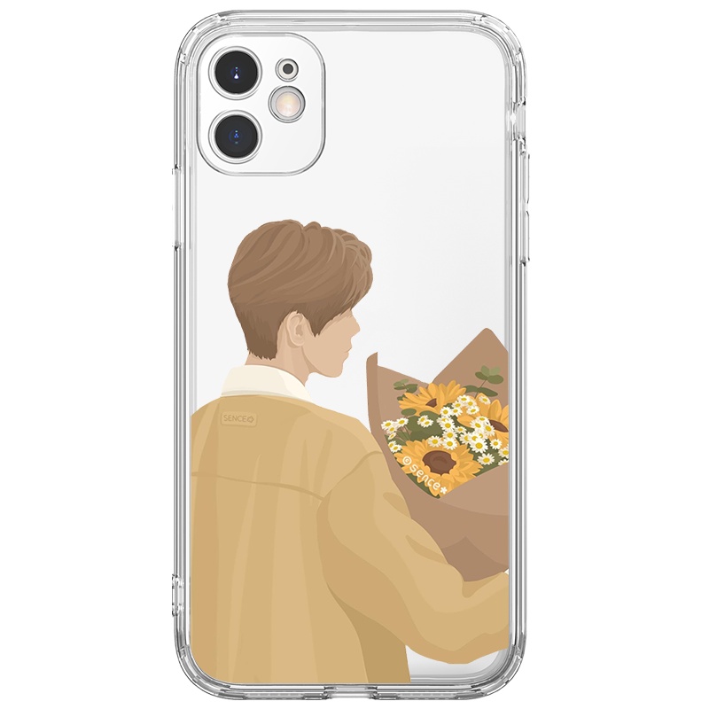 Ốp lưng GUMAN hình mềm nam nữ cặp đôi dễ thương đẹp cho iPhone 14 13 12 11 Pro Max SE 2020 X XR XS 8 7 Plus kute B381