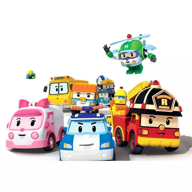 [ SET 1 CON ] Xe Robocar poli_Biệt đội bay siêu đẳng có bánh trớn cho bé