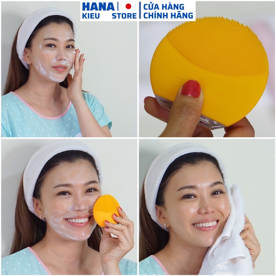 Máy Rửa Mặt Massage mini cầm tay Silicon sạch sâu nâng cơ giảm nhăn