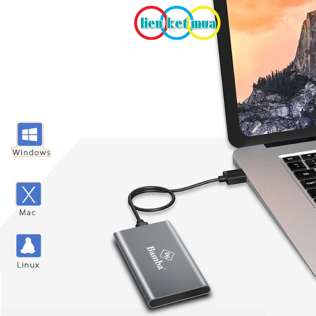 Box SSD Msata ra USB 3.0 vỏ nhôm màu bạc siêu bền B6 - Bảo hành 12 tháng