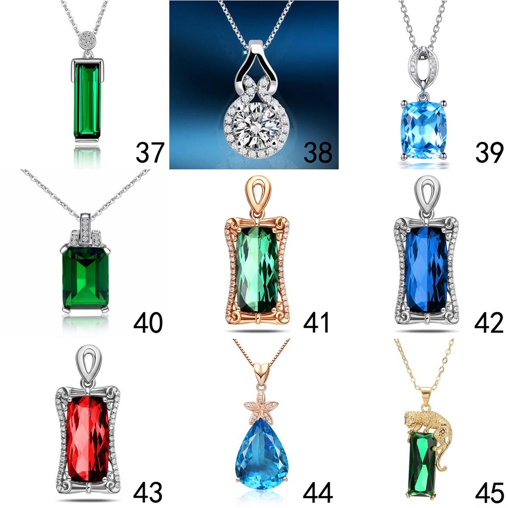 Mặt dây chuyền bạc 925 đính đá pha lê 50 kiểu dáng thiết kế thời trang cho nam và nữ Xl008