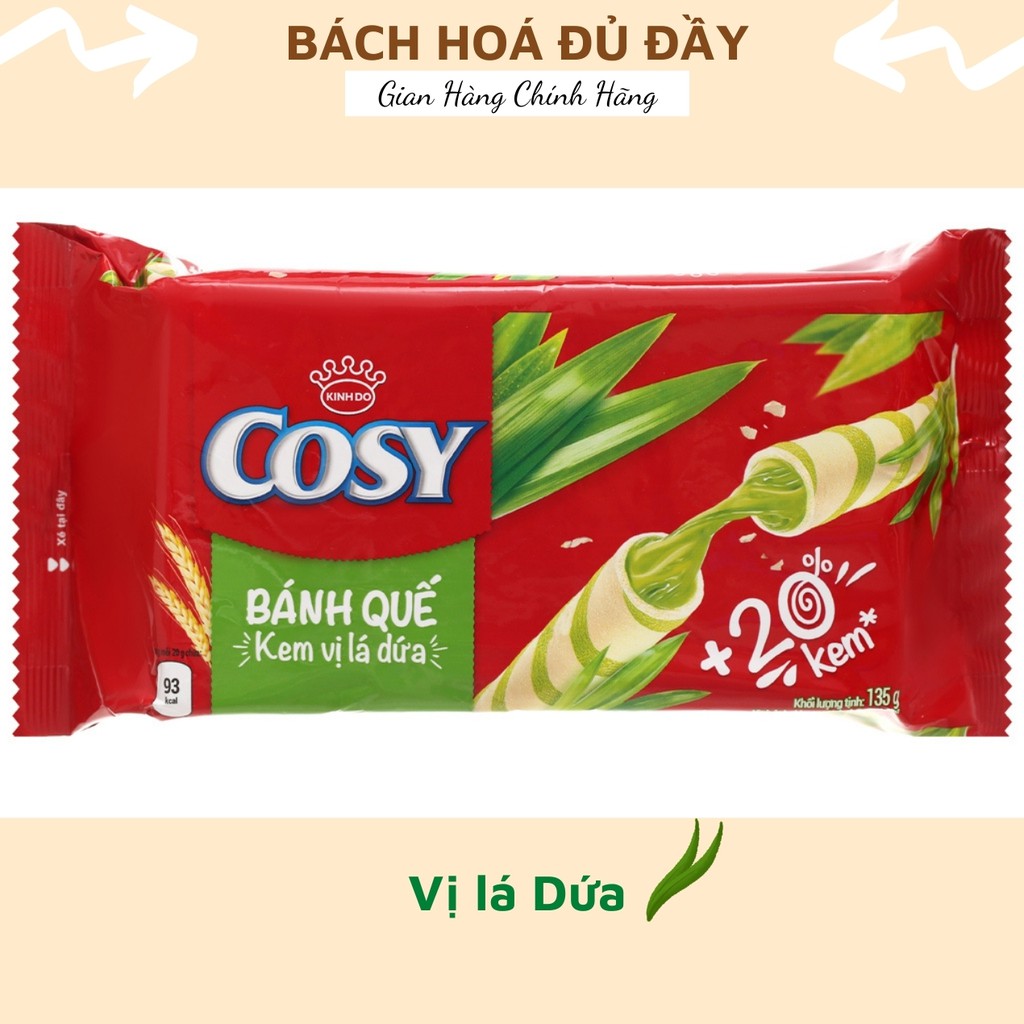 Bánh Quế Cosy nhân ngập tràn vị Socola, Dâu , Cam và Lá Dứa