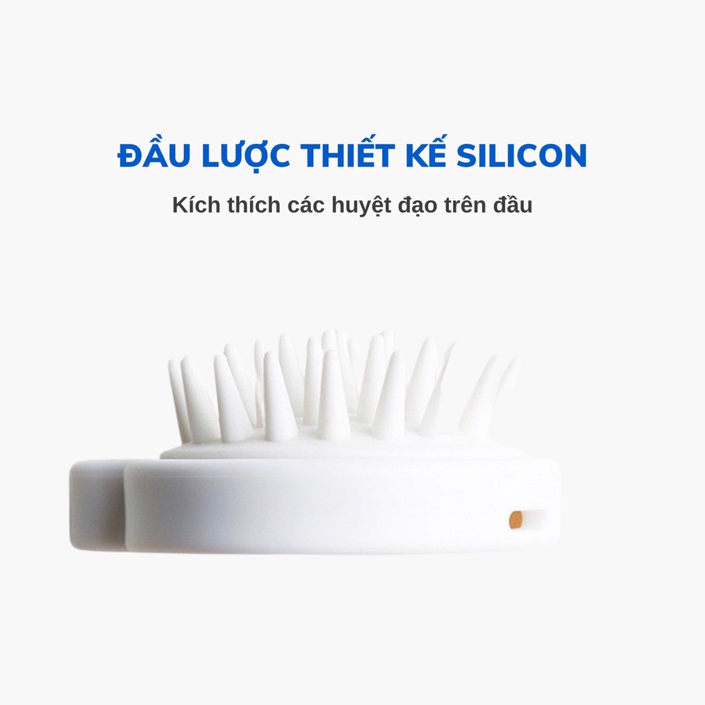 Lược gội đầu Muji xuất Nhật Silicon massage đầu giảm stress