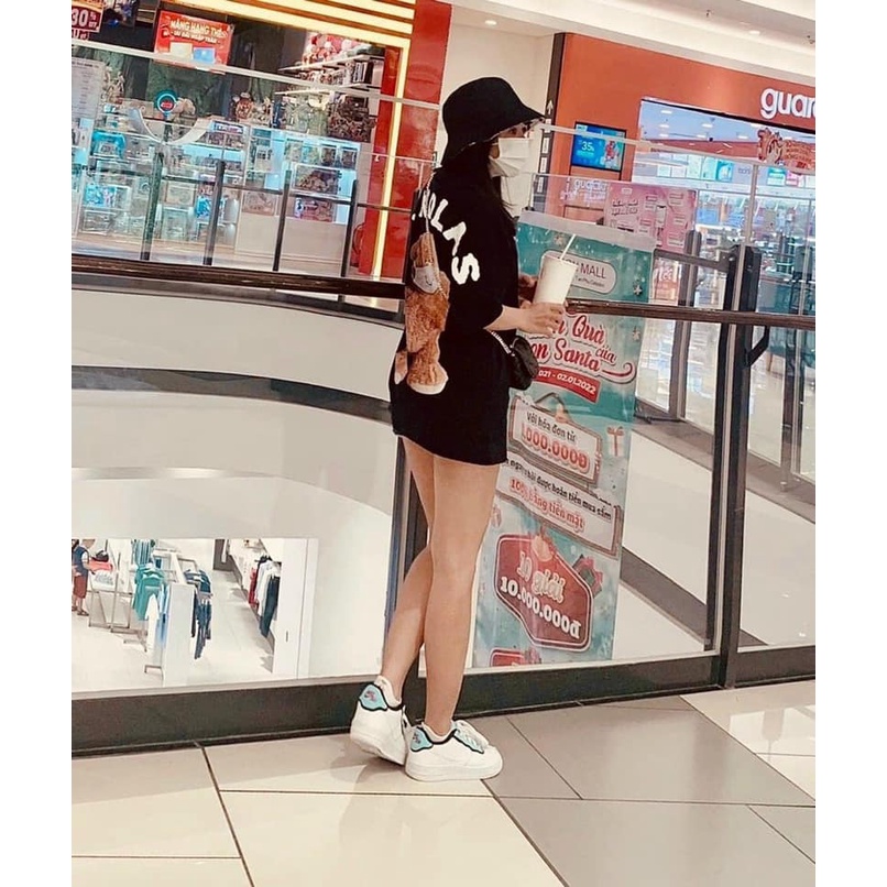 (Quà tặng 1 khẩu trang) Áo thun tay lỡ Teddy,áo phông nam nữ unisex