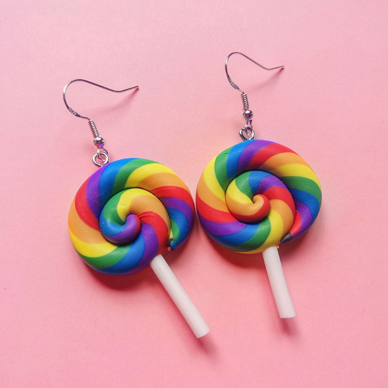 Khuyên Tai Nữ Hình Cây Kẹo Mút Đáng Yêu