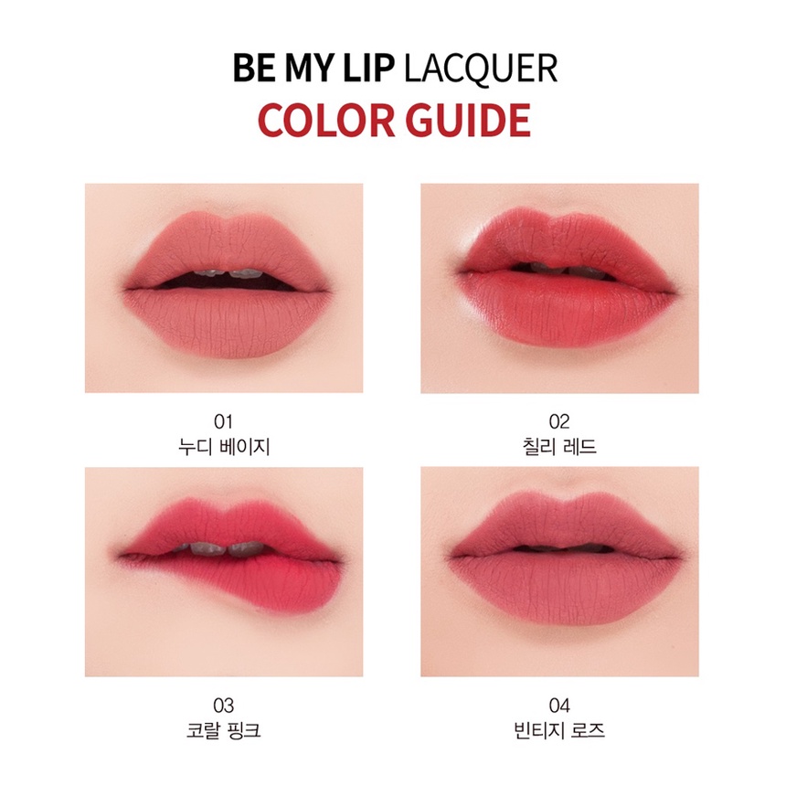 [Chính hãng] Son kem lì Yadah BE MY LIP LACQUER