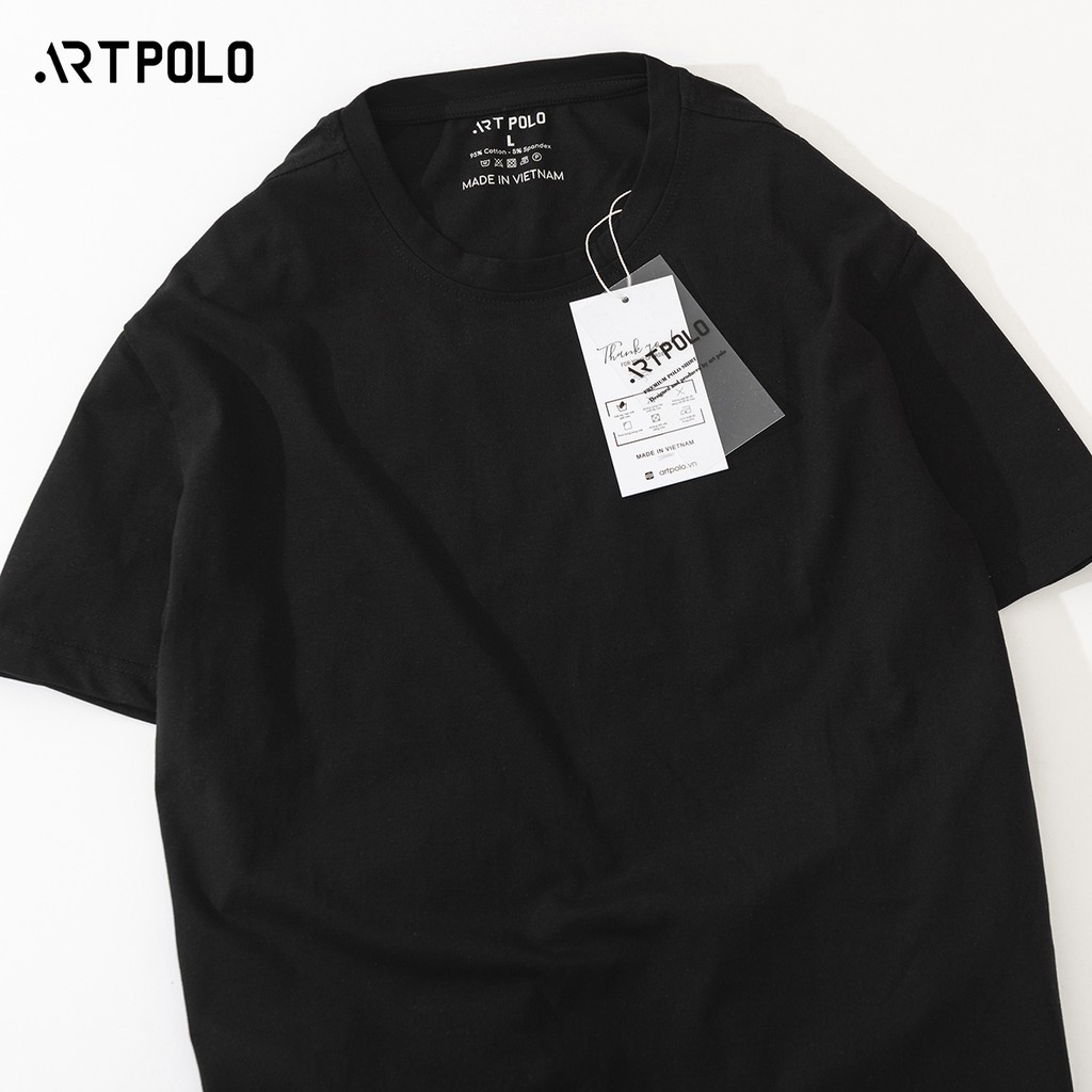 Áo thun nam cổ tròn vải Cotton co giãn, thoáng mát  ARTPOLO form Slim | BigBuy360 - bigbuy360.vn