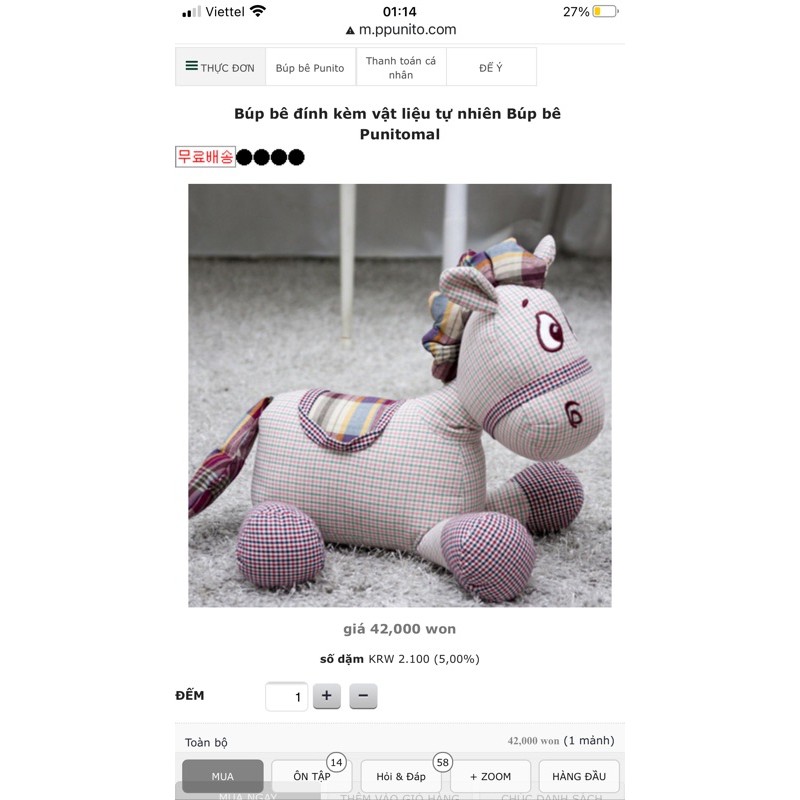 Thỏ ogarnic hiệu Hàn đáng yêu