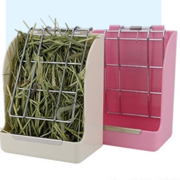Máng kẹp cỏ 2in1 Inox , Máng đựng cỏ, Khay cỏ khô cho Thỏ , Bọ ú ( Guinea Pig - Chuột Lang)