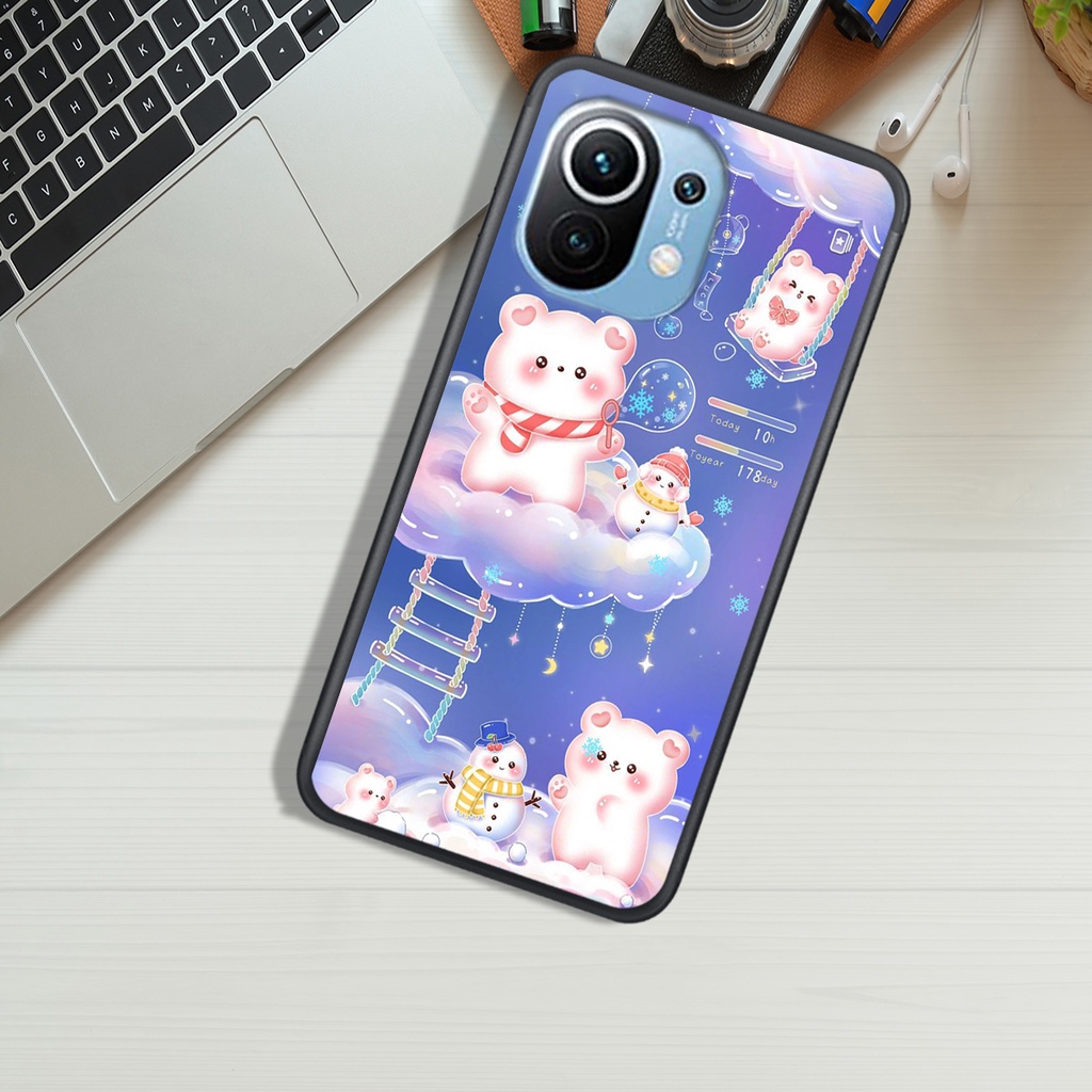 ỐP LƯNG XIAOMI MI 11 - MI 11 LITE - MI 11T - MI 12 5G - MI 12 PRO - MI 12 ULTRA , IN HÌNH GẤU NÂU CHOCOLATE ĐÁNG YÊU.