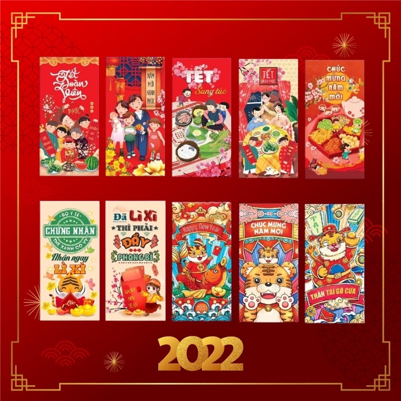 [HCM] Combo 10 bao lì xì tết 2022