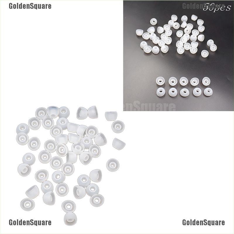 Set 50 Nút Tai Nghe Nhét Tai Thay Thế Bằng Silicon Mềm Trong Suốt 11MM