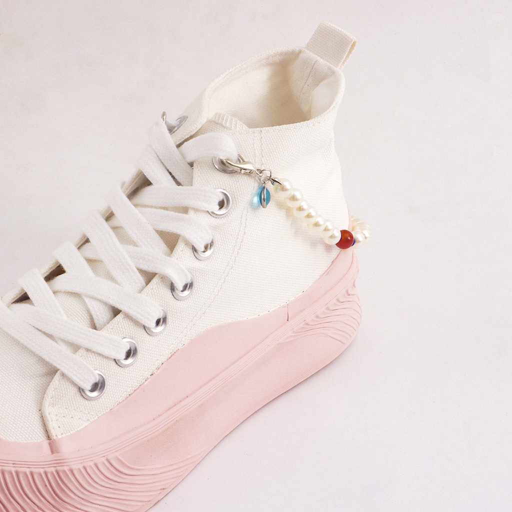 Lắc Chân Đính Ngọc Trai Giả Hình Mặt Cười Đơn Giản Dễ Phối Đồ Thời Trang Đi Biển Cho Nữ